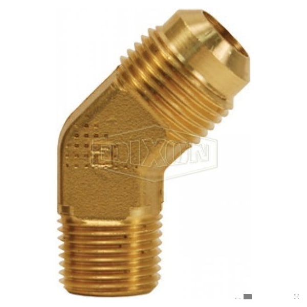 Dixon Tube Elbow, 1/4 in Nominal, SAE Flare x MNPT, Brass 159F-4-4 - main